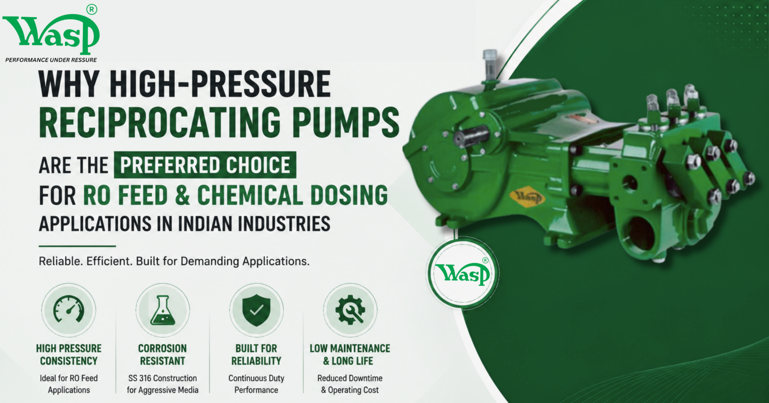 High Pressure Reciprocating Pumps for RO Feed Applications